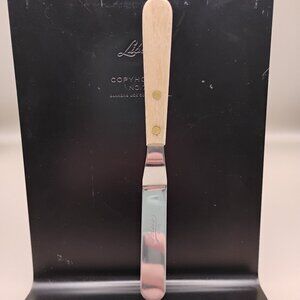 Ateco brand offset spatula frosting spreader knife #1385 st steel wooden handle